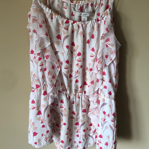 Lauren Conrad Pink Floral Spaghetti Strap Blouse - Picture 3 of 6